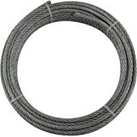 Cables y eslingas Y10607R10002 Y10607R10002-Cable 6 x 7 + 1 (2 mm- Rollo de 100 m- Acero galvanizado)